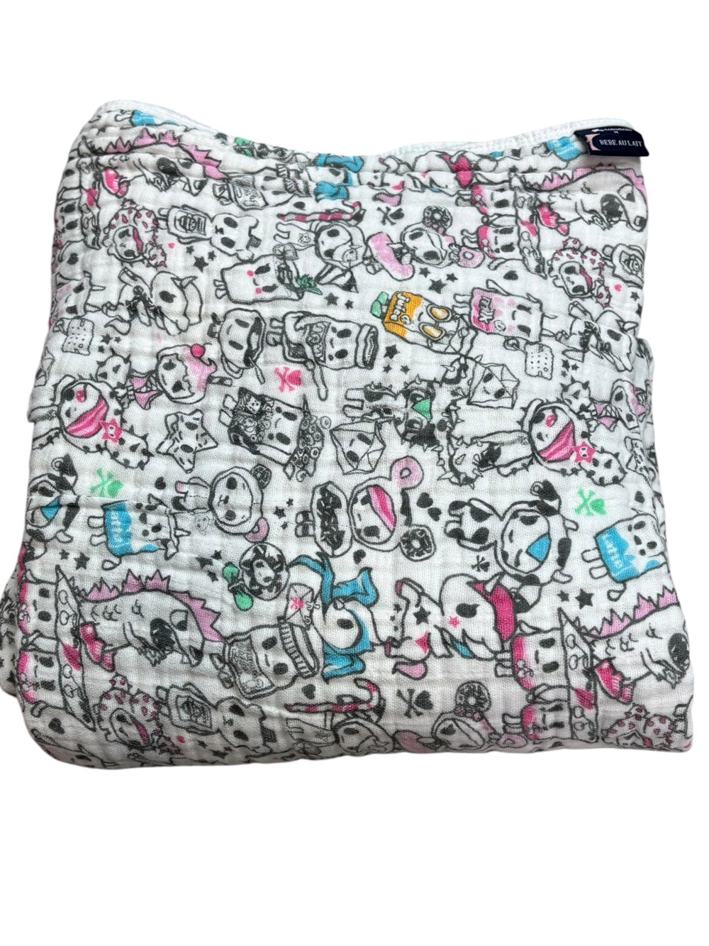 2017 Tokidoki x Bebe Au Lait Tokipop All Over Print Muslin Cotton Swadle Blanket